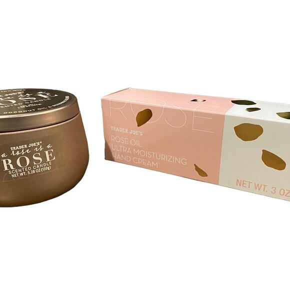 Trader Joe’s Rose Oil Moisturizer & Rose Scented Candle NEW Fast Shipping - Picture 9 of 9